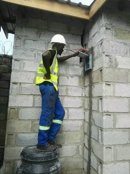 Finished installation work