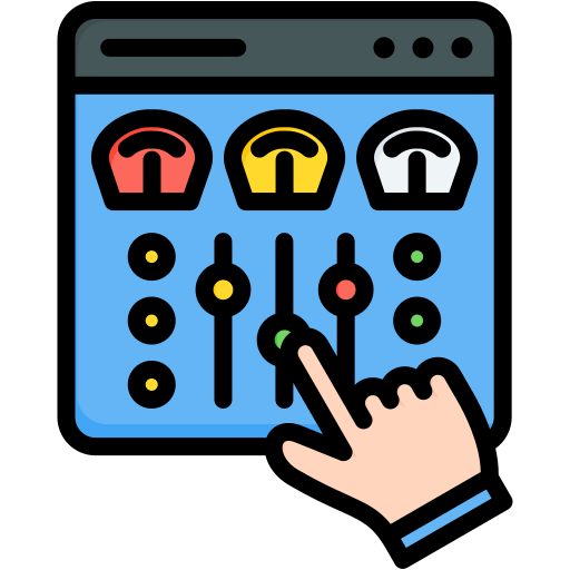 Stylized Industrial Power Grid visualization