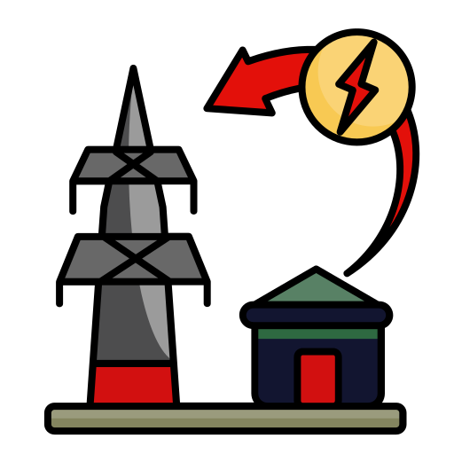 Stylized Industrial Power Grid visualization